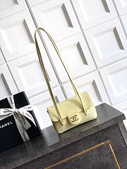Kitlife Chanel 26P Flap Mini Bag Yellow Grained Shiny Calfskin A5807 11.5×17x5cm - 1