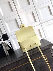 Kitlife Chanel 26P Flap Mini Bag Yellow Grained Shiny Calfskin A5807 11.5×17x5cm - 2