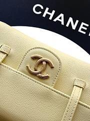 Kitlife Chanel 26P Flap Mini Bag Yellow Grained Shiny Calfskin A5807 11.5×17x5cm - 6