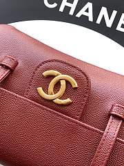 Kitlife Chanel 26P Flap Mini Bag Burgundy Grained Shiny Calfskin A5807 11.5×17x5cm - 3