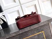 Kitlife Chanel 26P Flap Mini Bag Burgundy Grained Shiny Calfskin A5807 11.5×17x5cm - 4