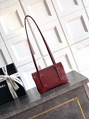 Kitlife Chanel 26P Flap Mini Bag Burgundy Grained Shiny Calfskin A5807 11.5×17x5cm - 6