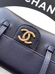 Kitlife Chanel 26P Flap Mini Bag Dark Blue Grained Shiny Calfskin A5807 11.5×17x5cm - 3