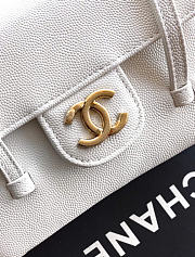 Kitlife Chanel 26P Flap Mini Bag White Grained Shiny Calfskin A5807 11.5×17x5cm  - 3