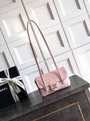 Kitlife Chanel 26P Flap Mini Bag Pink Grained Shiny Calfskin A5807 11.5×17x5cm - 1