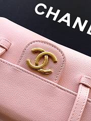 Kitlife Chanel 26P Flap Mini Bag Pink Grained Shiny Calfskin A5807 11.5×17x5cm - 3