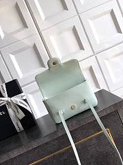 Kitlife Chanel 26P Flap Mini Bag Green Grained Shiny Calfskin A5807 11.5×17x5cm - 6