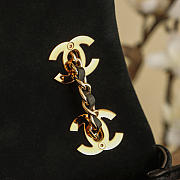 Kitlife Chanel Vintage Chain Bag Suede Black 14x22x10cm - 6