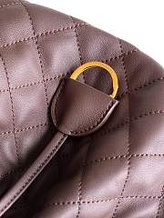 Kitlife Chanel Clutch With Dark Brown Leather Strap Black Lambskin 17x22x8cm - 6