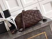 Kitlife Chanel Clutch With Dark Brown Leather Strap Black Lambskin 17x22x8cm - 4