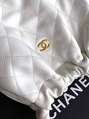 Kitlife Chanel Clutch With White Leather Strap Black Lambskin 17x22x8cm - 6
