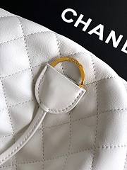Kitlife Chanel Clutch With White Leather Strap Black Lambskin 17x22x8cm - 5