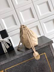 Kitlife Chanel Clutch With Beige Leather Strap Black Lambskin 17x22x8cm - 6