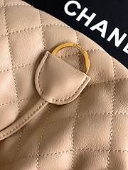 Kitlife Chanel Clutch With Beige Leather Strap Black Lambskin 17x22x8cm - 3
