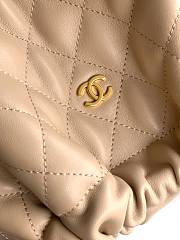 Kitlife Chanel Clutch With Beige Leather Strap Black Lambskin 17x22x8cm - 5