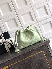 Kitlife Chanel Clutch With Green Leather Strap Black Lambskin 17x22x8cm  - 1
