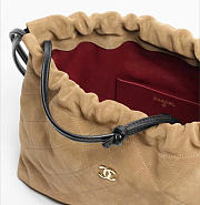 Kitlife Chanel Clutch With Strap Beige Suede 17x22x8cm - 2