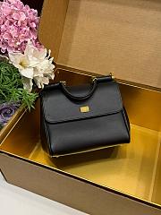 Kitlife Dolce & Gabbana Small My Sicily Handbag In Black Plongé Calfskin 19x21x14cm - 4