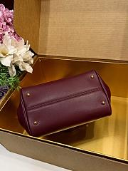 Kitlife Dolce & Gabbana Small My Sicily Handbag In Burgundy Plongé Calfskin 19x21x14cm - 2
