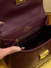 Kitlife Dolce & Gabbana Small My Sicily Handbag In Burgundy Plongé Calfskin 19x21x14cm - 5