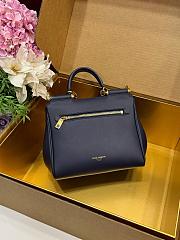 Kitlife Dolce & Gabbana Small My Sicily Handbag In Dark Blue Plongé Calfskin 19x21x14cm  - 4