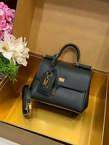 Kitlife Dolce & Gabbana Small My Sicily Handbag In Dark Green Plongé Calfskin 19x21x14cm