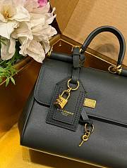 Kitlife Dolce & Gabbana Small My Sicily Handbag In Dark Green Plongé Calfskin 19x21x14cm - 5