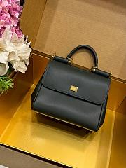 Kitlife Dolce & Gabbana Small My Sicily Handbag In Dark Green Plongé Calfskin 19x21x14cm - 4
