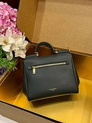 Kitlife Dolce & Gabbana Small My Sicily Handbag In Dark Green Plongé Calfskin 19x21x14cm - 3
