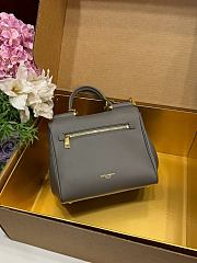 Kitlife Dolce & Gabbana Small My Sicily Handbag In Dark Gray Plongé Calfskin 19x21x14cm  - 6