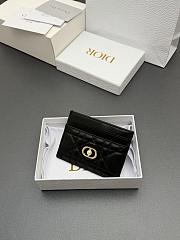 Kitlife Dior Jolie Freesia Card Holder Black Cannage Lambskin 11x7.5x3cm - 6
