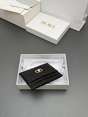 Kitlife Dior Jolie Freesia Card Holder Black Cannage Lambskin 11x7.5x3cm - 3