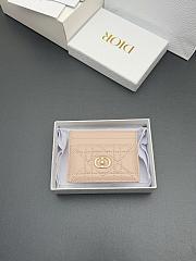Kitlife Dior Jolie Freesia Card Holder Light Pink Cannage Lambskin 11x7.5x3cm  - 4