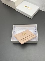 Kitlife Dior Jolie Freesia Card Holder Light Pink Cannage Lambskin 11x7.5x3cm  - 2