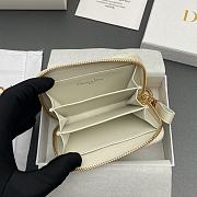 Kitlife Dior Caro Scarlet Wallet White Cannage Calfskin 11x7.5x3cm - 6