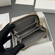 Kitlife Dior Caro Scarlet Wallet Dark Gray Cannage Calfskin 11x7.5x3cm - 5