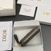 Kitlife Dior Caro Scarlet Wallet Dark Gray Cannage Calfskin 11x7.5x3cm - 3