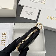 Kitlife Dior Caro Scarlet Wallet Black Cannage Calfskin 11x7.5x3cm - 5