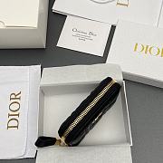 Kitlife Dior Caro Scarlet Wallet Black Cannage Calfskin 11x7.5x3cm - 2