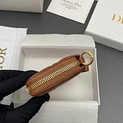 Kitlife Dior Caro Scarlet Wallet Brown Cannage Calfskin 11x7.5x3cm - 5