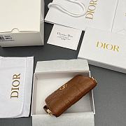 Kitlife Dior Caro Scarlet Wallet Brown Cannage Calfskin 11x7.5x3cm - 4