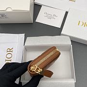 Kitlife Dior Caro Scarlet Wallet Brown Cannage Calfskin 11x7.5x3cm - 2