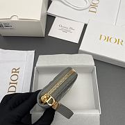 Kitlife Dior Caro Scarlet Wallet Gray Cannage Calfskin 11x7.5x3cm - 5