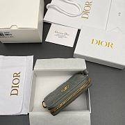 Kitlife Dior Caro Scarlet Wallet Gray Cannage Calfskin 11x7.5x3cm - 4