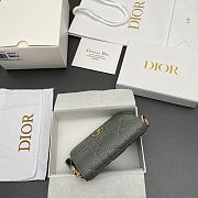 Kitlife Dior Caro Scarlet Wallet Gray Cannage Calfskin 11x7.5x3cm - 2