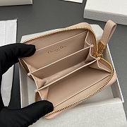 Kitlife Dior Caro Scarlet Wallet Light Pink Cannage Calfskin 11x7.5x3cm - 5