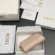 Kitlife Dior Caro Scarlet Wallet Light Pink Cannage Calfskin 11x7.5x3cm - 3