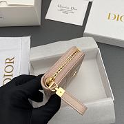 Kitlife Dior Caro Scarlet Wallet Light Pink Cannage Calfskin 11x7.5x3cm - 2