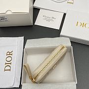 Kitlife Dior Caro Scarlet Wallet Off-white Cannage Calfskin 11x7.5x3cm - 5