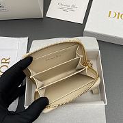 Kitlife Dior Caro Scarlet Wallet Off-white Cannage Calfskin 11x7.5x3cm - 6